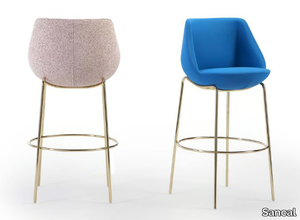 MAGNUM - High upholstered stool with footrest _ Sancal