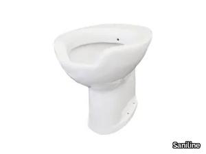 BASIC - Vitreous China toilet for disabled with bidet _ Saniline