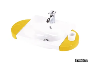 MINIMÈ - Wall-mounted washbasin for children with overflow _ Saniline