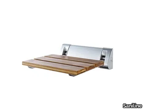 SPR-LE - Folding bamboo shower Seat _ Saniline