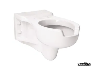 UNIKA - Close coupled wall-hung Vitreous China toilet for disabled _ Saniline