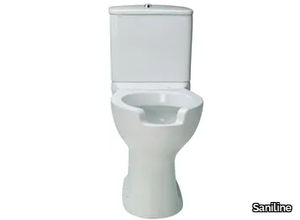 UNIKA - Close coupled Vitreous China toilet for disabled _ Saniline