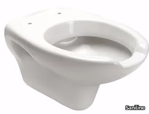 CLASSIC - Wall-hung Vitreous China toilet for disabled _ Saniline