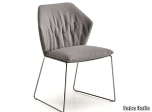 NEW YORK - Sled base upholstered fabric chair _ Saba Italia