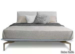 AVANT-APRÈS - Fabric double bed with upholstered headboard _ Saba Italia