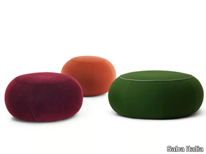 GEO - Round fabric pouf with removable lining _ Saba Italia