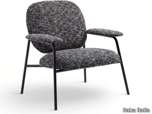 PHILO - Fabric easy chair with armrests _ Saba Italia