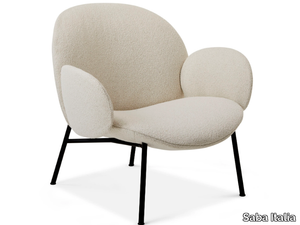 OLA - Fabric easy chair with armrests with removable cover _ Saba Italia