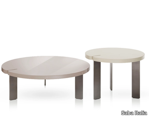 BUTTER - Round wooden coffee table _ Saba Italia