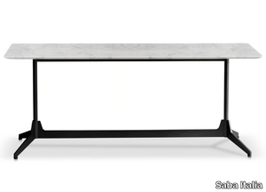 HEXA - Rectangular Carrara marble console table _ Saba Italia