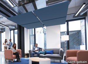 Ecophon Solo™ Textile - Fabric acoustic ceiling clouds _ saint-gobain