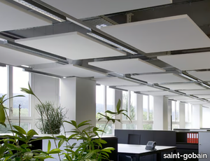 Ecophon Solo™ Square - Glass wool acoustic ceiling clouds _ saint-gobain