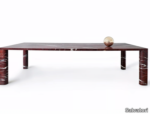 LOVE ME, LOVE ME NOT - Rectangular marble dining table _ Salvatori