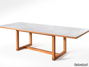 SPAN - Rectangular marble table _ Salvatori