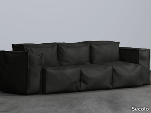 SIBYLIA - 3 seater leather sofa _ Secolo