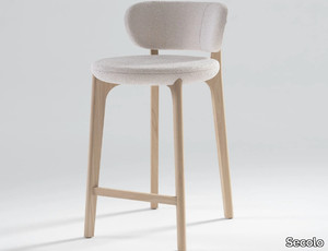 RICHMOND - High fabric stool with footrest _ Secolo