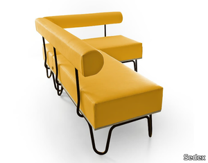 LESLIE - Upholstered modular bench with back _ Sedex