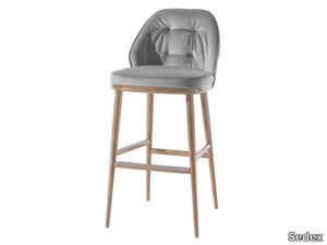 LAIN - Upholstered wooden barstool _ Sedex