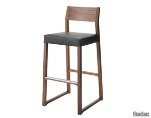 ECO - Wooden barstool with integrated cushion _ Sedex