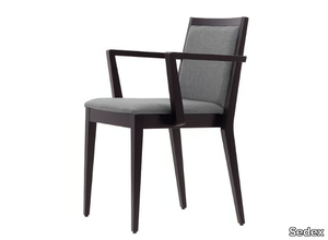 WEST - Upholstered wooden chair with armrests _ Sedex