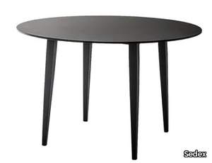 CARRÉ - Round steel dining table _ Sedex