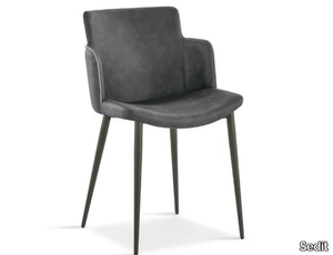 CAROL - Eco-leather chair with armrests _ Sedit