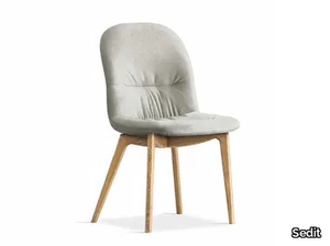 CLOE - Fabric chair with wooden frame _ Sedit