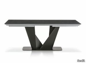 SILVER - Extending rectangular ceramic table _ Sedit