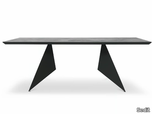 VELA - Extending rectangular ceramic table _ Sedit