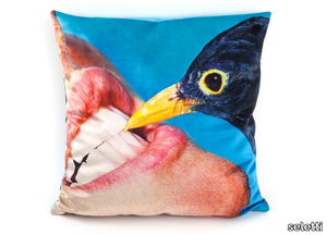 CROW - Square fabric cushion _ seletti