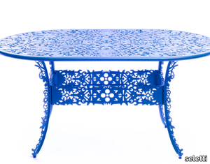 INDUSTRY - Oval aluminium garden table _ seletti