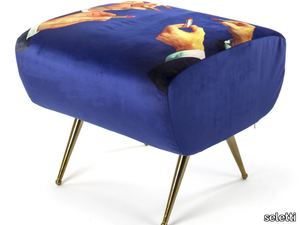 LIPSTICKS - Upholstered fabric footstool _ seletti