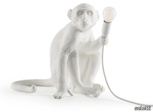 THE MONKEY LAMP SITTING - LED resin table lamp _ seletti