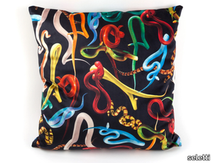 SNAKES - Square fabric cushion _ seletti