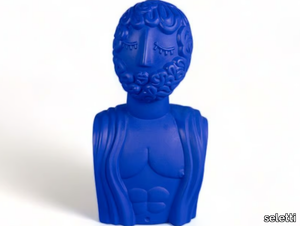 TERRACOTTA BUST MAN BLUE - Terracotta sculpture _ seletti