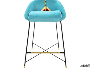 DRILL - High fabric stool with back _ seletti