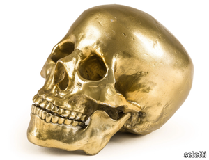 HUMAN SKULL - Aluminium decorative object _ seletti