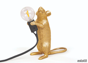 MOUSE LAMP GOLD - STEP - LED resin table lamp _ seletti