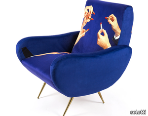 LIPSTICKS - Fabric armchair with armrests _ seletti