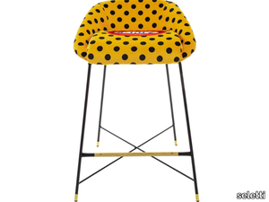 SHIT - High fabric stool with back _ seletti