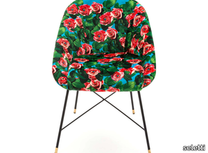 ROSES - Upholstered fabric chair with armrests _ seletti