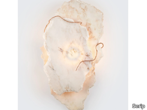 ORIGEM THEIA MEDIUM - Handmade natural stone and bronze wall light _ Serip