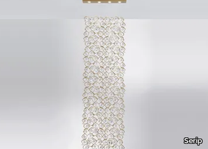 DIAMOND PERSA RECTANGLE - Halogen bronze pendant lamp with crystals _ Serip