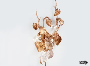 CALATHEA MAKOYANA - LED handmade bronze wall lamp _ Serip