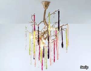 GLAMOUR ICE CRYSTALS SMALL - Handmade bronze ceiling lamp _ Serip