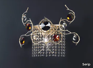 DIAMOND DYNASTES MAYA - Halogen bronze wall lamp with crystals _ Serip