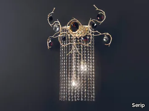 DIAMOND DYNASTES GRANTI - Halogen bronze wall lamp with crystals _ Serip