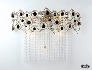 DIAMOND TIARA - Halogen bronze wall lamp with crystals _ Serip