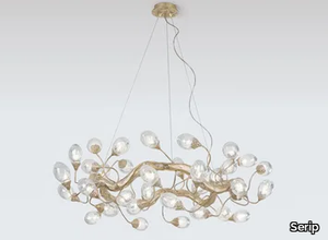 LOTUS BLOOM - LED handmade bronze pendant lamp _ Serip