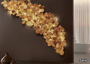 PATHLEAF CRESCENT EXTRA LARGE - LED handmade bronze wall lamp _ Serip